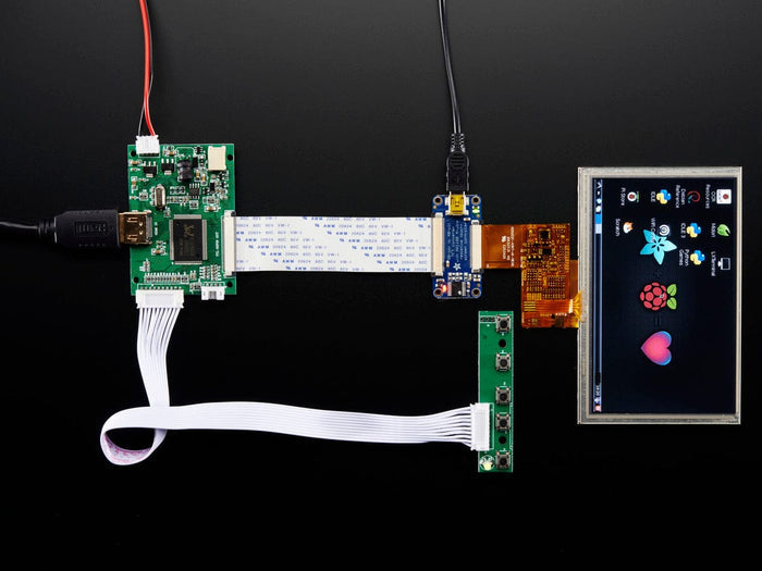 HDMI 4 Pi: 5" Display w/Touch and Mini Driver - 800x480 HDMI [Discontinued] by The Pi Hut - The Pi Hut
