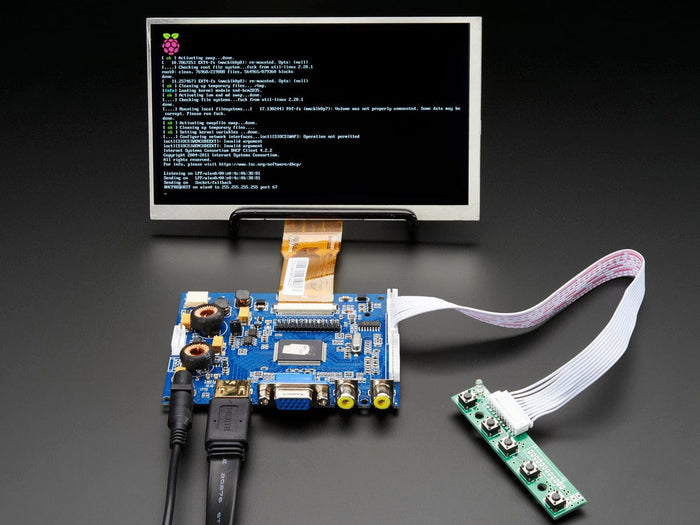 HDMI 4 Pi: 7" Display & Audio 1024x600 - HDMI/VGA/NTSC/PAL [Discontinued] by The Pi Hut - The Pi Hut
