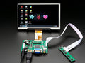 HDMI 4 Pi: 7" Display no Touchscreen 1024x600- HDMI/VGA/NTSC/PAL [Discontinued] by The Pi Hut - The Pi Hut