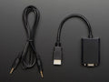 HDMI to VGA Video Adapter and 3.5mm Male/Male Stereo Cable [discontinued] by The Pi Hut - The Pi Hut