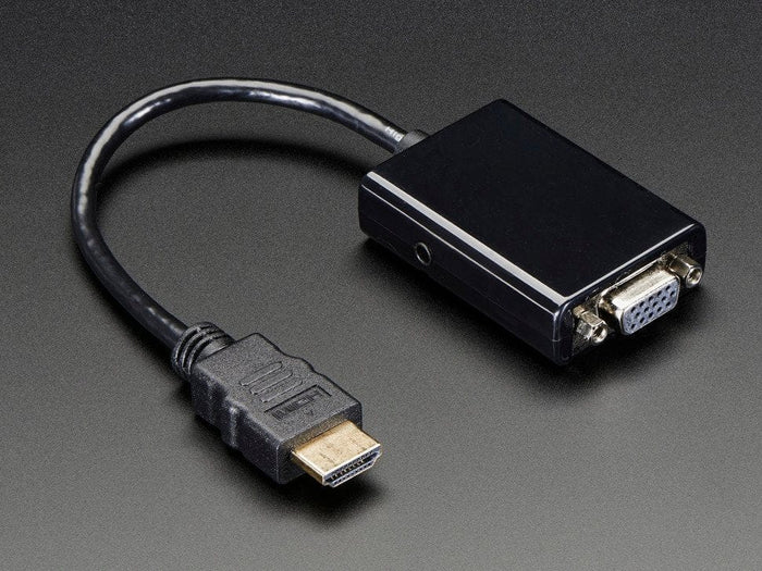 HDMI to VGA Video Adapter and 3.5mm Male/Male Stereo Cable [discontinued] by The Pi Hut - The Pi Hut