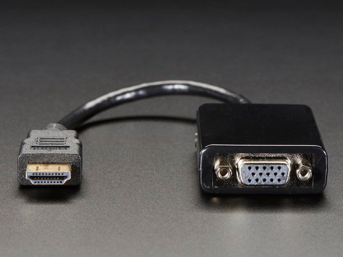 HDMI to VGA Video Adapter and 3.5mm Male/Male Stereo Cable [discontinued] by The Pi Hut - The Pi Hut