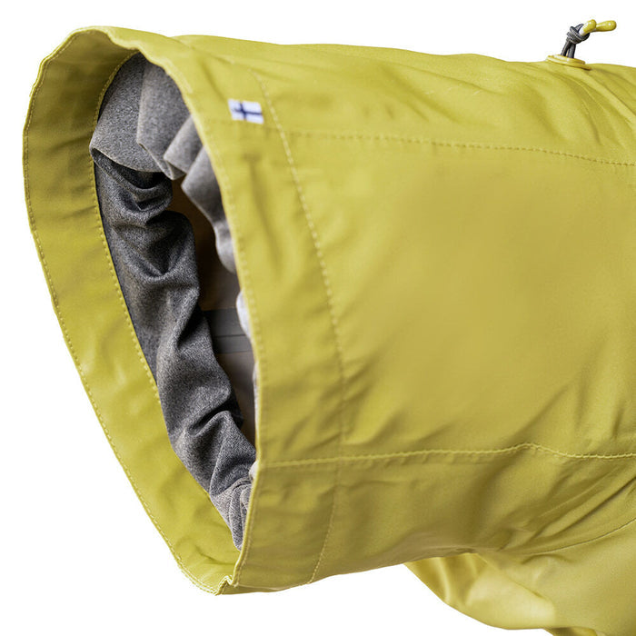Close-up of the Rainstopper inner collar on the Hurtta Mudventure Reflective coat