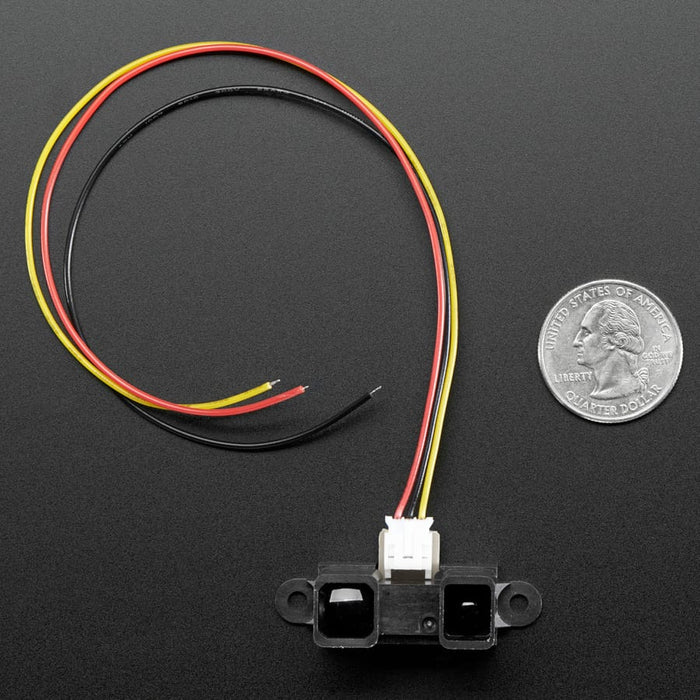 IR distance sensor includes cable (20cm-150cm) (GP2Y0A02YK) by Adafruit - The Pi Hut
