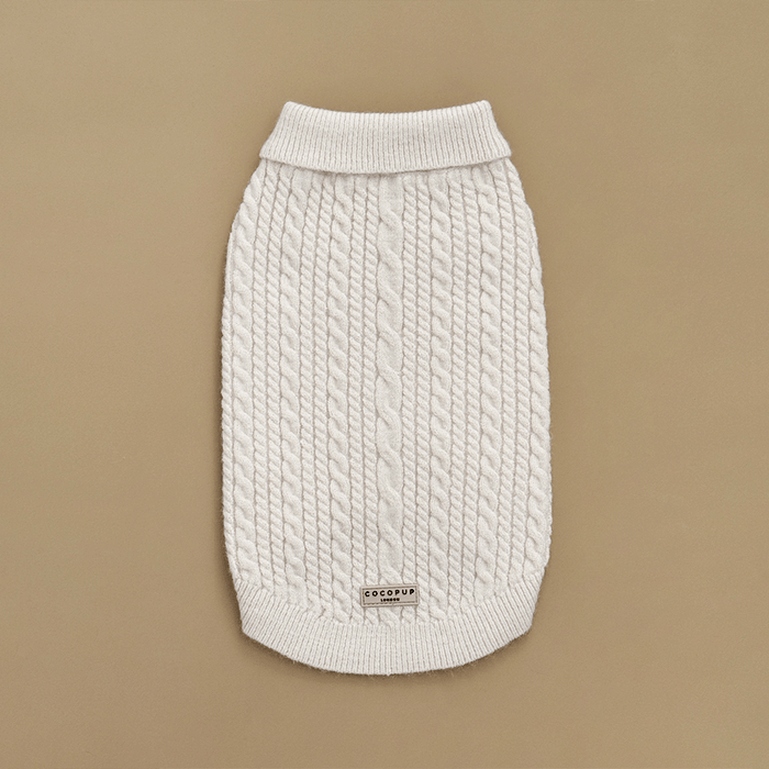 Jumper - Cable Knit White Mocha