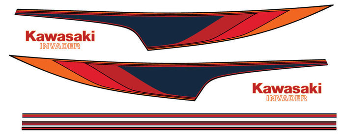 Kawasaki 1981 invader Hood Decals