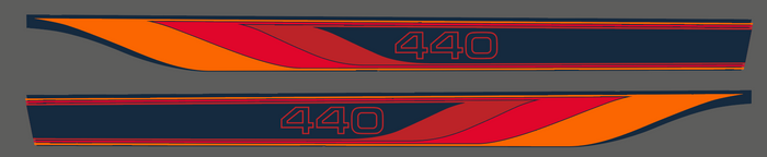 Kawasaki 1981 Invader Tunnel Decals (Wider Option)
