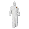 KleenGuard A35 Coveralls Hooded Large White 25/Carton (38938)