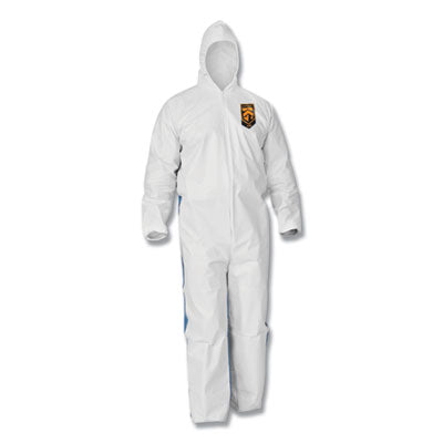 KleenGuard A35 Coveralls Hooded Large White 25/Carton (38938)