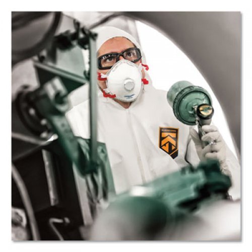 KleenGuard A40 Elastic-Cuff, Ankle, Hood & Boot Coveralls, White, 2X-Large, 25/Carton (44335)
