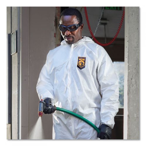 KleenGuard A40 Elastic-Cuff, Ankle, Hood & Boot Coveralls, White, 2X-Large, 25/Carton (44335)