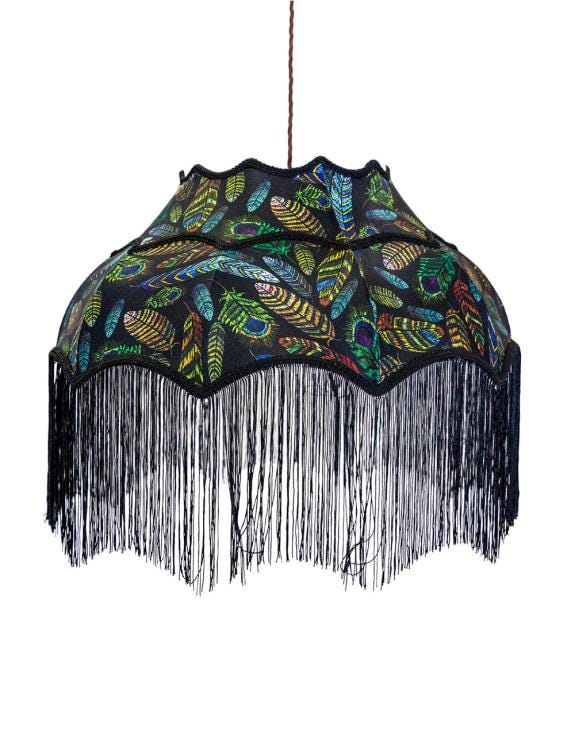 Large Feather Design Lamp Shade