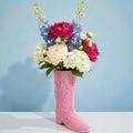 Large Pink  "Swiftie" Cowboy Boot Ceramic Vase