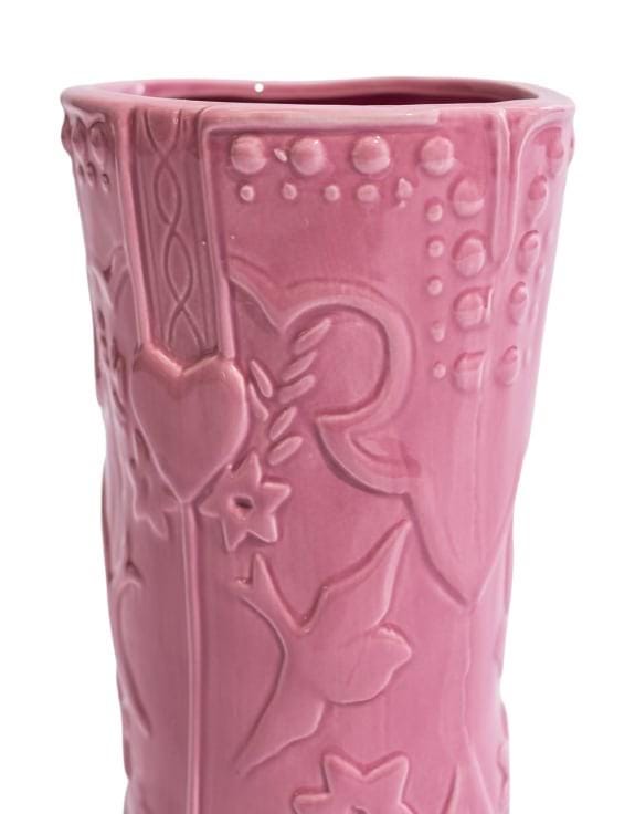 Large Pink  "Swiftie" Cowboy Boot Ceramic Vase