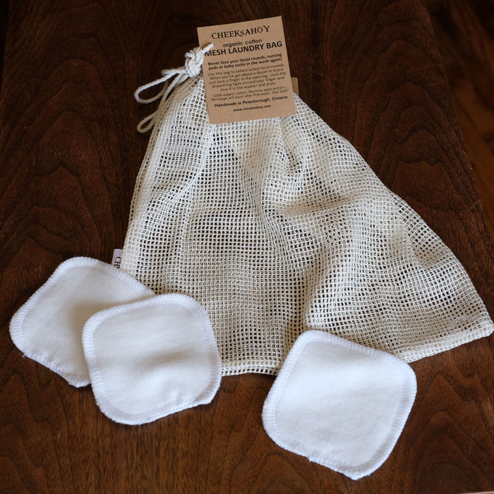 Organic Cotton Mesh Laundry Bag-Ivory-Cheeks Ahoy