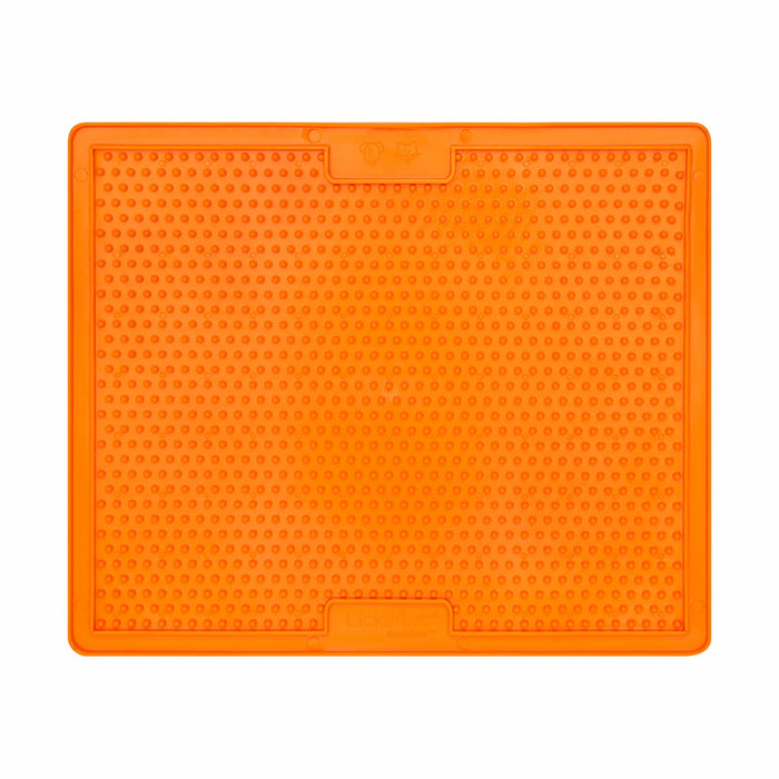 LickiMat Classic Soother XL lick mat in orange, top view