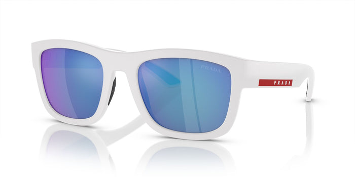 White Rubber/Light Green Blue Mirror / 56
