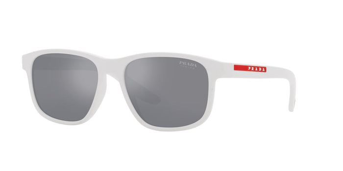 White Rubber/Light Blue Silver Mirror / 56