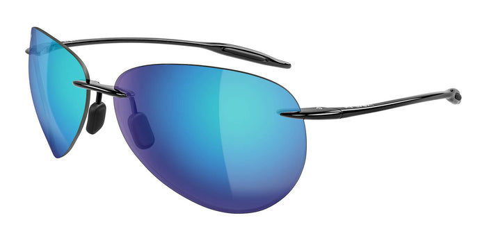 Maui Jim Sugar Beach MJ0421S #colour_shiny-black-blue-hawaii-full-mirror-polar