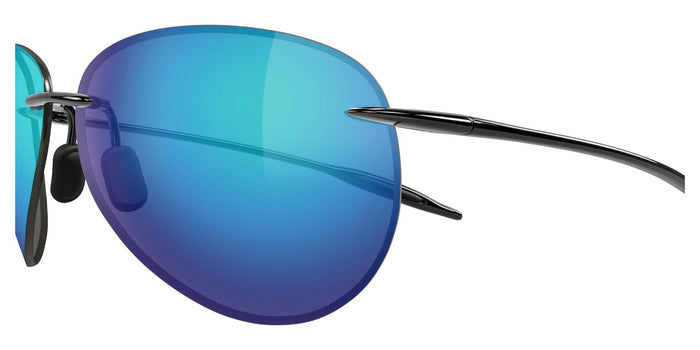 Maui Jim Sugar Beach MJ0421S #colour_shiny-black-blue-hawaii-full-mirror-polar