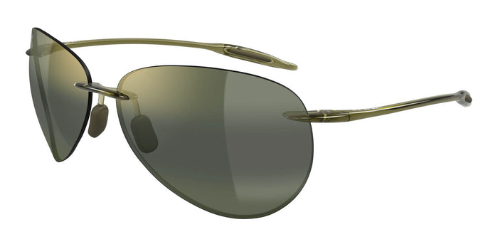 Maui Jim Sugar Beach MJ0421S #colour_shiny-transparent-khaki-green-ht-green-bi-gradient-polar