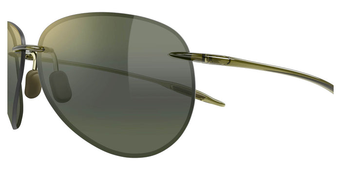 Maui Jim Sugar Beach MJ0421S #colour_shiny-transparent-khaki-green-ht-green-bi-gradient-polar