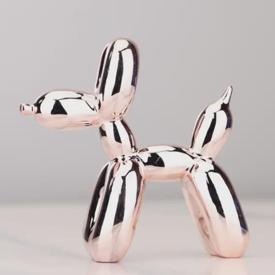 Metallic Balloon Dog Ornament