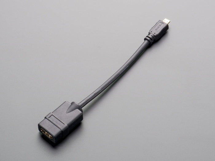 Micro-HDMI to HDMI Socket Adapter Cable [Discontinued] by The Pi Hut - The Pi Hut
