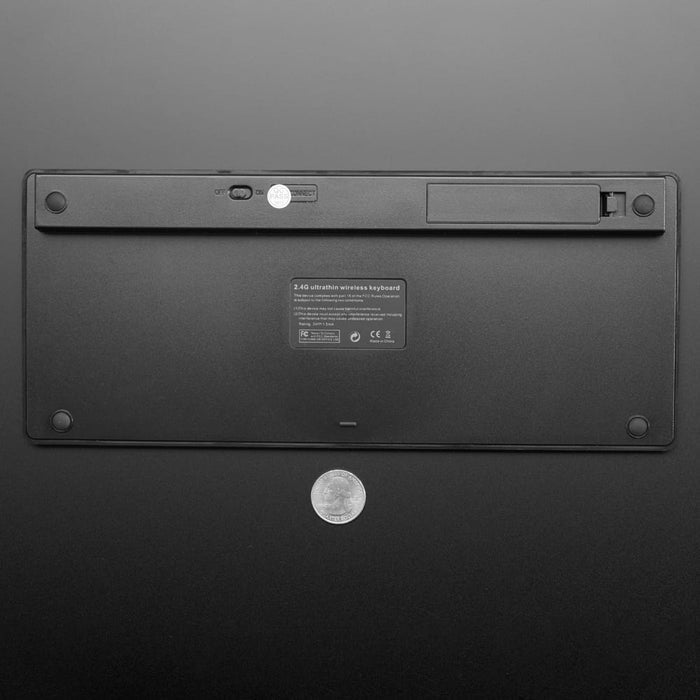 Mini Wireless Keyboard - Black (with Batteries) by Adafruit - The Pi Hut