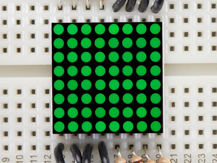 Miniature 0.8" 8x8 Pure Green LED Matrix (KWM-20882CPGB) [Discontinued] by The Pi Hut - The Pi Hut