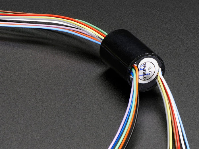 Miniature Slip Ring - 12mm diameter, 12 wires, max 240V @ 2A by The Pi Hut - The Pi Hut