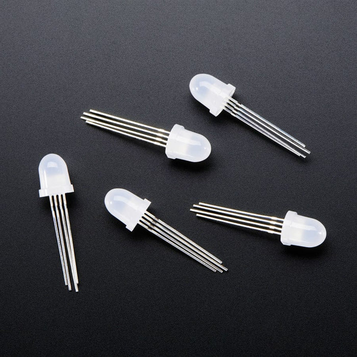 NeoPixel Diffused 8mm Through-Hole LED - 5 Pack by Adafruit - The Pi Hut