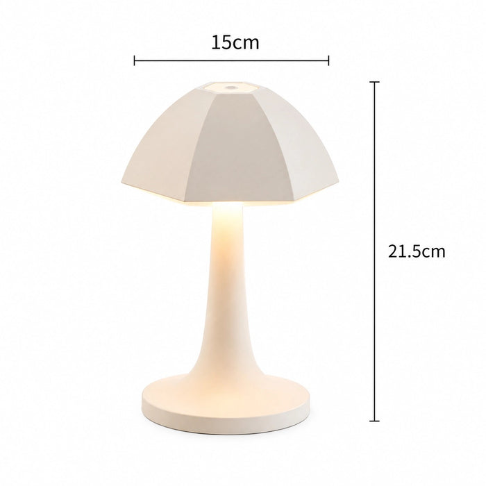 Nordic Mushroom LED Table Lamp - Rechargeable Bedside Light