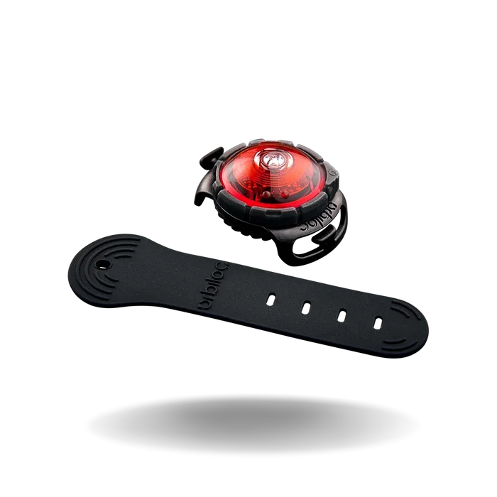 Orbiloc Dog Dual red safety light with adjustable strap mount