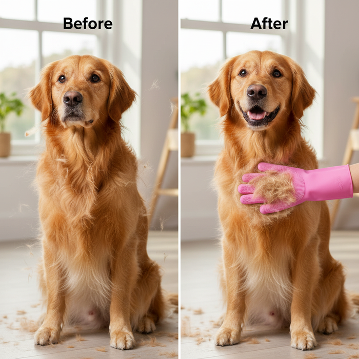 Grooming Gloves - Before & After
