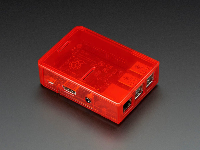 Pi Model B+ / Pi 2 / Pi 3 Case Base - Red [Discontinued] by Adafruit - The Pi Hut
