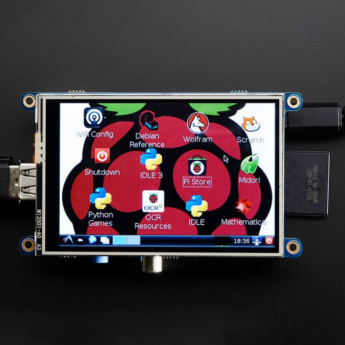 PiTFT - Assembled 480 x 320 3.5" TFT+Touchscreen for Raspberry Pi by Adafruit - The Pi Hut