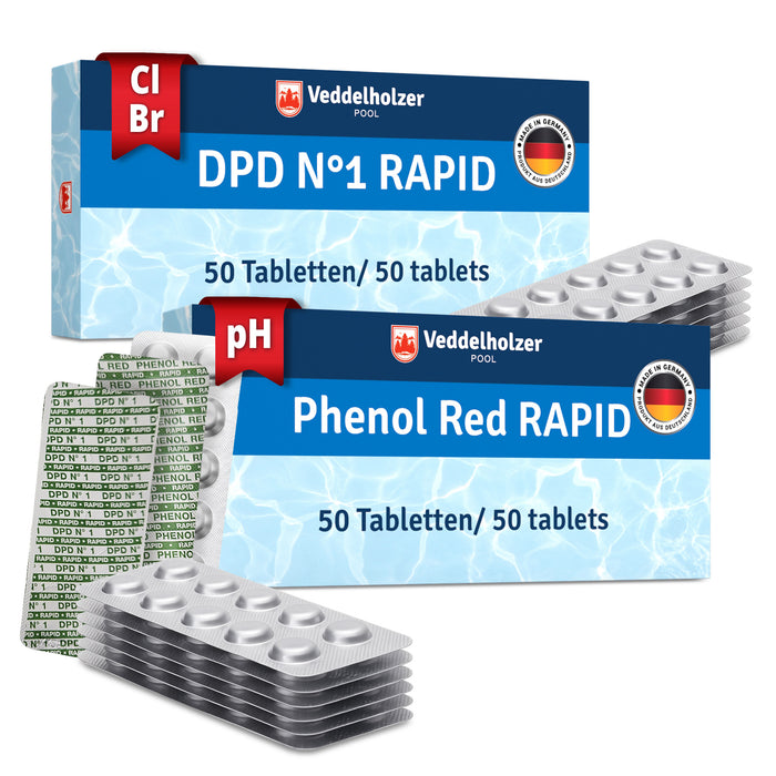 Pooltester Nachfülltabletten 100 Stück – pH, Chlor & Brom