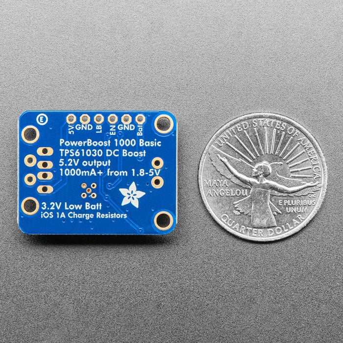 PowerBoost 1000 Basic - 5V USB Boost @ 1000mA from 1.8V+ by Adafruit - The Pi Hut