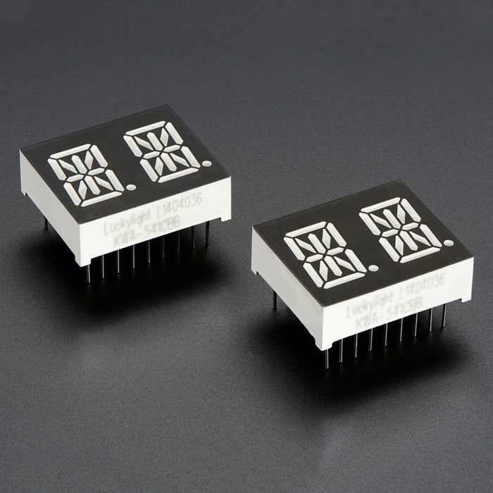 Quad Alphanumeric Display - Blue 0.54" Digits w/ I2C Backpack - STEMMA QT / Qwiic by Adafruit - The Pi Hut