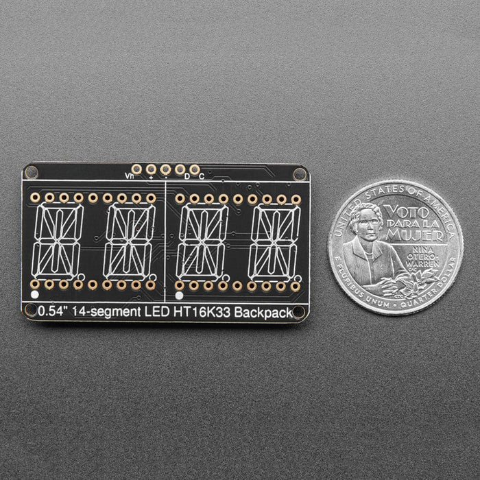Quad Alphanumeric Display - Blue 0.54" Digits w/ I2C Backpack - STEMMA QT / Qwiic by Adafruit - The Pi Hut