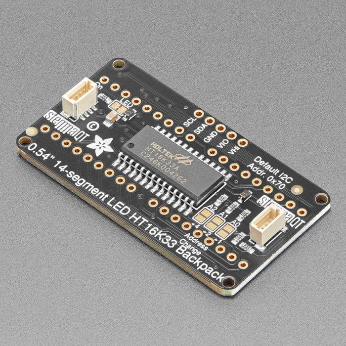 Quad Alphanumeric Display - Pure Green 0.54" Digits w/ Backpack - STEMMA QT / Qwiic by Adafruit - The Pi Hut