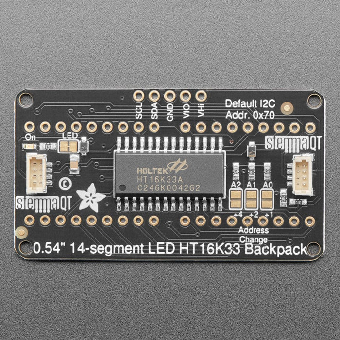 Quad Alphanumeric Display - Red 0.54" Digits w/ I2C Backpack - STEMMA QT / Qwiic by Adafruit - The Pi Hut