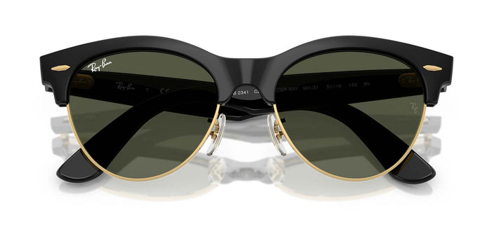 Ray-Ban Clubmaster Way RB2341#colour_black-on-gold-green