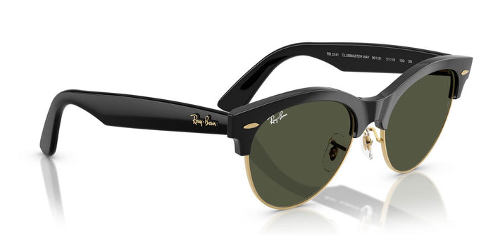 Ray-Ban Clubmaster Way RB2341#colour_black-on-gold-green