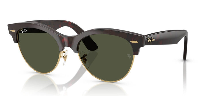 Ray-Ban Clubmaster Way RB2341#colour_red-havana-on-gold-green