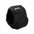Reusable dog period panties from Dropshipman, breathable and absorbent, shown on a small dog lying on a soft surface.