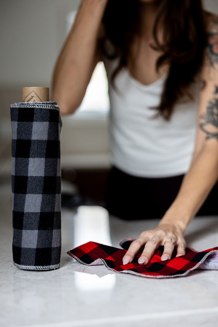 Reusable Non-Paper Towels - Plaids