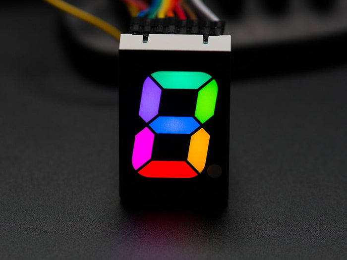 RGB 7-Segment Digit - 1" Tall Digit [Discontinued] by The Pi Hut - The Pi Hut