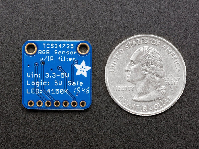 RGB Color Sensor with IR filter and White LED - TCS34725 [Discontinued] by Adafruit - The Pi Hut
